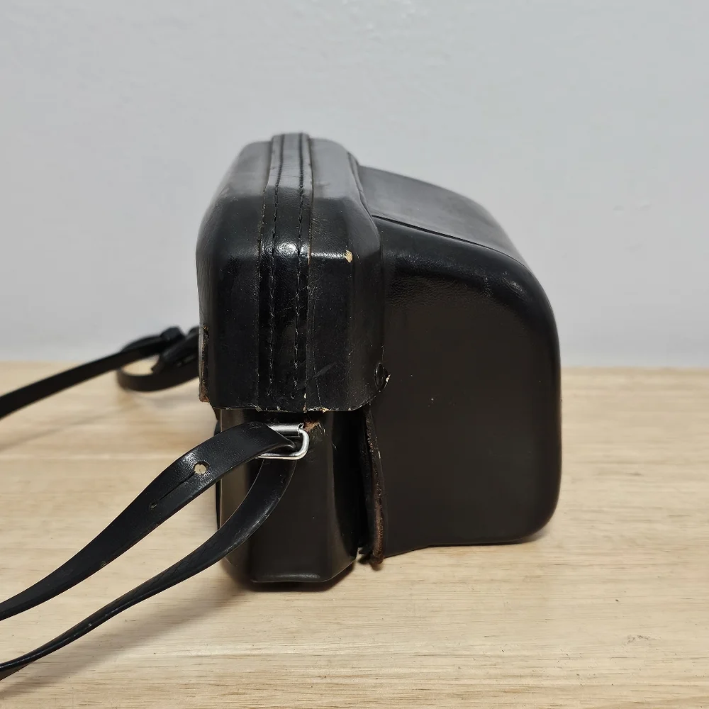 Vintage 60's Canon 7 Rangefinder Black Leather Camera Case With Strap